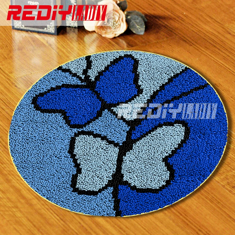Latch Hook Rug Kits Acrylic Yarn Cushion DIY Carpet Rug Blue Butterfly Pre-Printed Floor Mat Home Decoration Unfinished Crafts
Latch Hook Rug Kits Acrylic Yarn Cushion DIY Carpet Rug Blue Butterfly Pre-Printed Floor Mat Home Decoration Unfinished Crafts