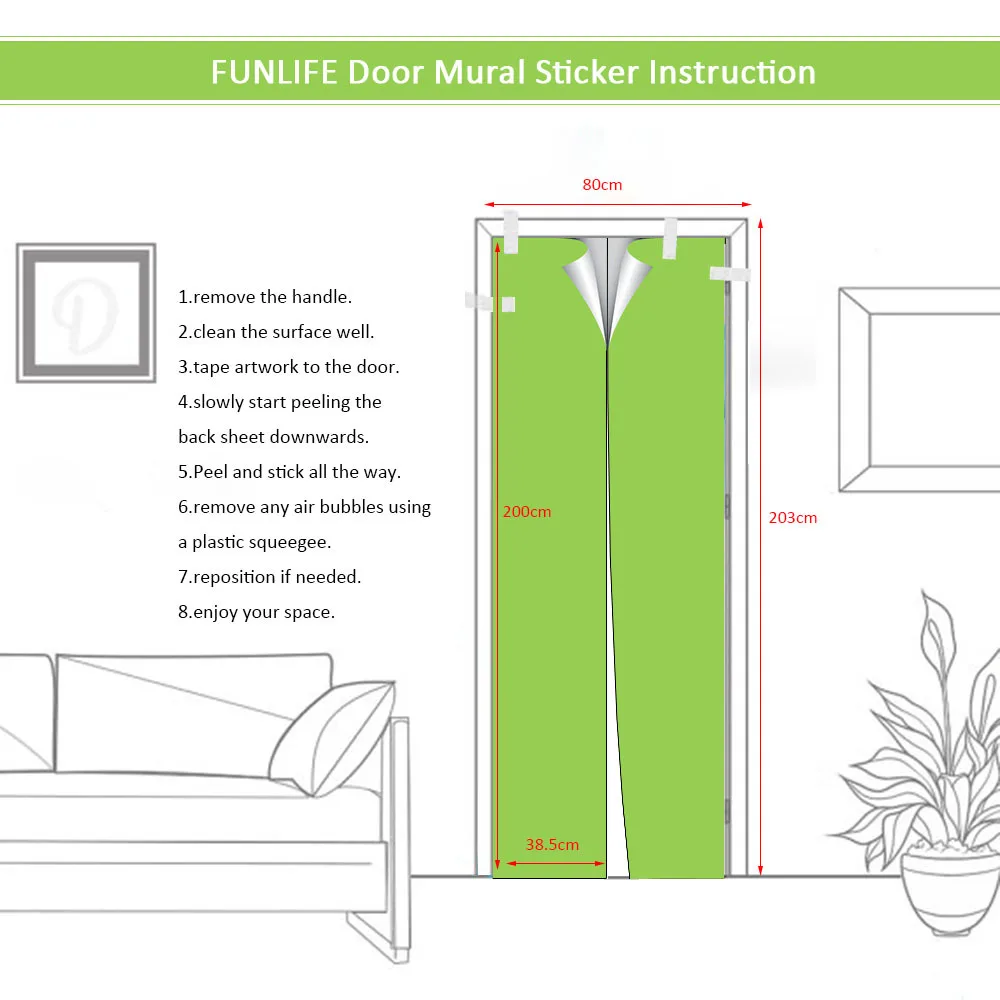 90x200cm Fresh Style Green Tree Door Stickers For Living Room Bedroom Simple Self Adhesive Wallpaper DIY Vinyl Poster Home Decor
90x200cm Fresh Style Green Tree Door Stickers For Living Room Bedroom Simple Self Adhesive Wallpaper DIY Vinyl Poster Home Decor