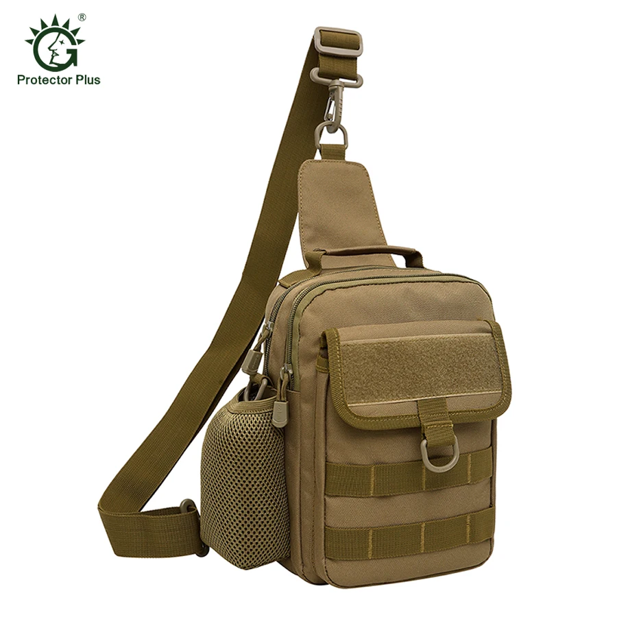 Тактическая Военная Сумка через плечо с системой MOLLE эргономичная сумка для