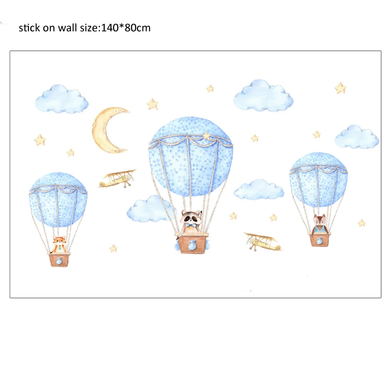 Cartoon Animal Hot Air Balloon Wall Sticker For Bedroom Kids room Children Lovely Wall Decal Mural
Cartoon Animal Hot Air Balloon Wall Sticker For Bedroom Kids room Children Lovely Wall Decal Mural