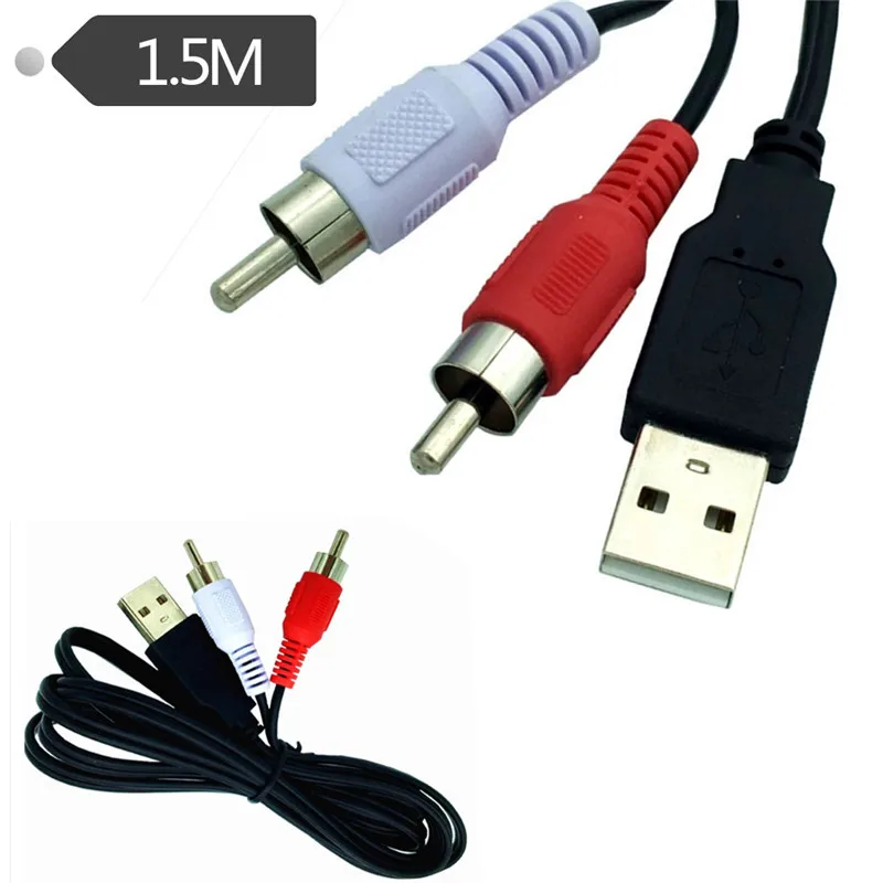 1,5 м длинный USB A штекер к 2 RCA Phono AV кабель свинцовый ПК TV Aux аудио видео адаптер
1,5 м длинный USB A штекер к 2 RCA Phono AV кабель свинцовый ПК TV Aux аудио видео адаптер