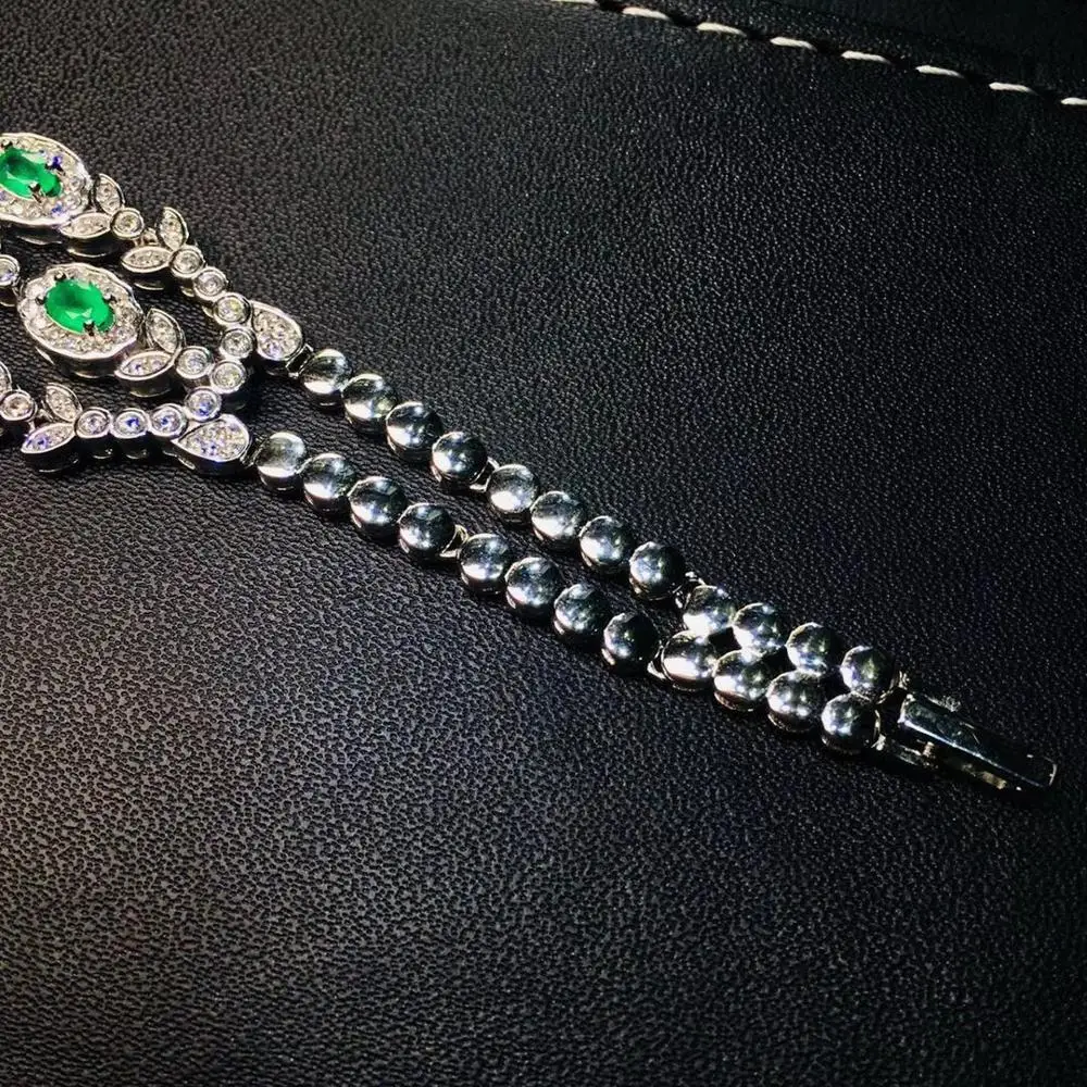 luxury green emerald gemstone bracelet women silver jewelry real natural gem good color exquisite ornament birthday party gift
luxury green emerald gemstone bracelet women silver jewelry real natural gem good color exquisite ornament birthday party gift
