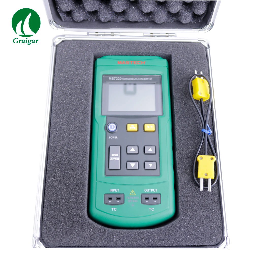 Digital Thermocouple Simulator Calibrator MS7220 Measure Temperature from TC output
Digital Thermocouple Simulator Calibrator MS7220 Measure Temperature from TC output