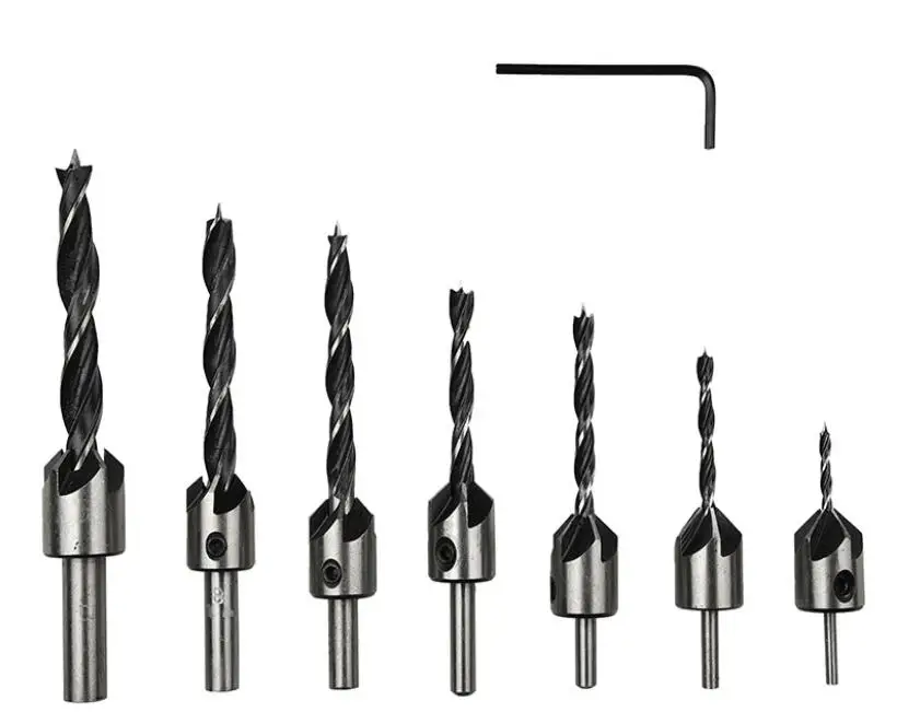 Woodworking countersunk drill Sinking reaming drill Metal woodworking chamfer Steering drill high speed steel bit NO.B1342
Woodworking countersunk drill Sinking reaming drill Metal woodworking chamfer Steering drill high speed steel bit NO.B1342