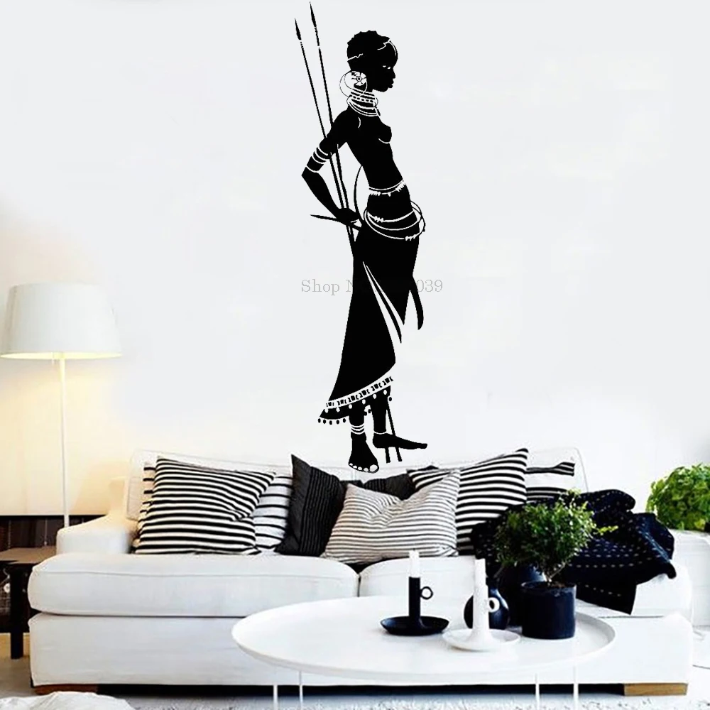 Afro Style Tribe Pretty Women Wall Decal Sticker Vinyl Woman Africa African Wall Stickers For Living Room Home Decor Mural LC961
Afro Style Tribe Pretty Women Wall Decal Sticker Vinyl Woman Africa African Wall Stickers For Living Room Home Decor Mural LC961