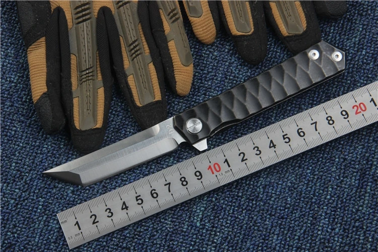 TRSKT folding knife D2 Tanto blade ball bearing washer TC4 titanium alloy handle outdoor camping hunting Knives pocket EDC tools
TRSKT folding knife D2 Tanto blade ball bearing washer TC4 titanium alloy handle outdoor camping hunting Knives pocket EDC tools