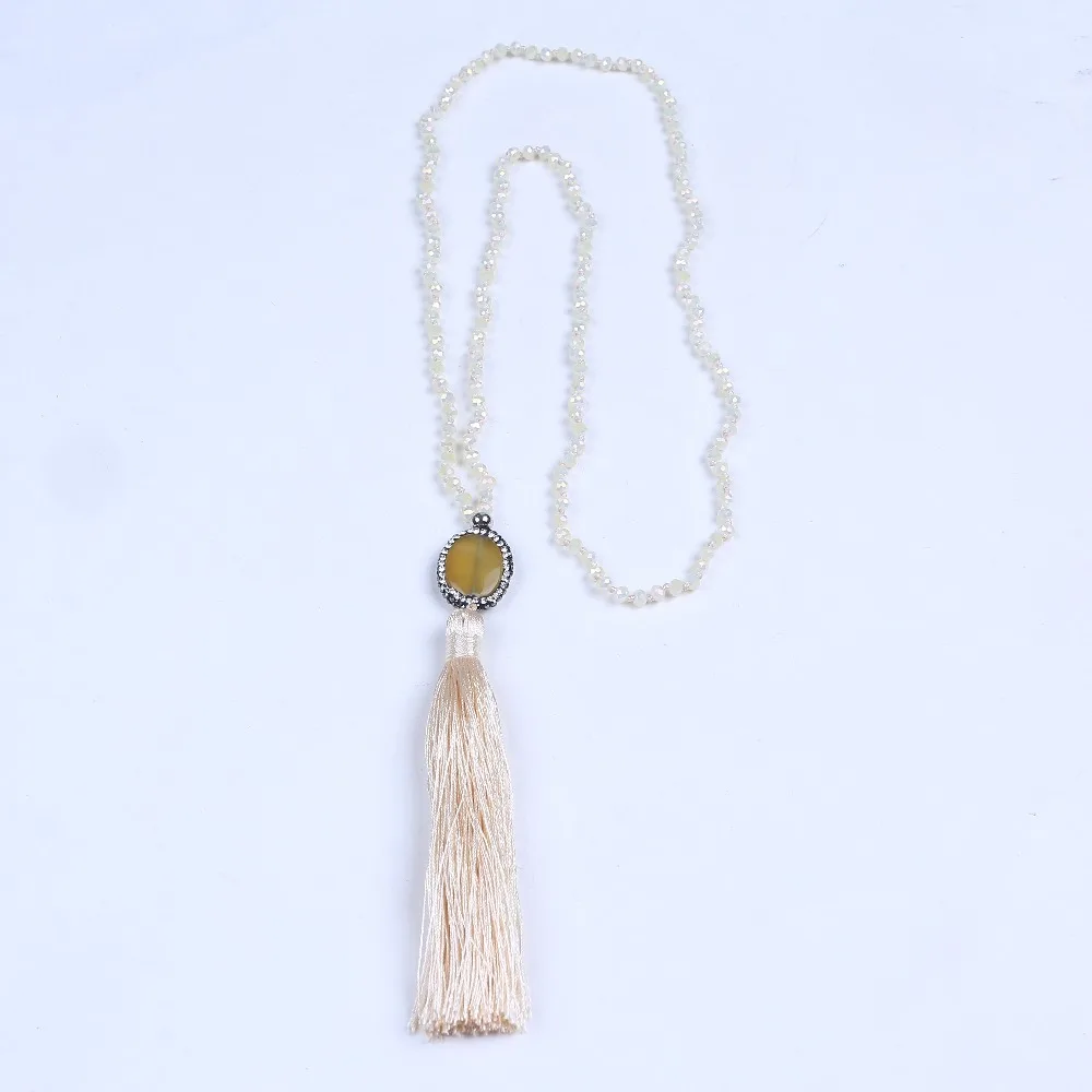 2016 new style natural stone bead and crystal necklace with pink drop tassel women long necklace
2016 new style natural stone bead and crystal necklace with pink drop tassel women long necklace