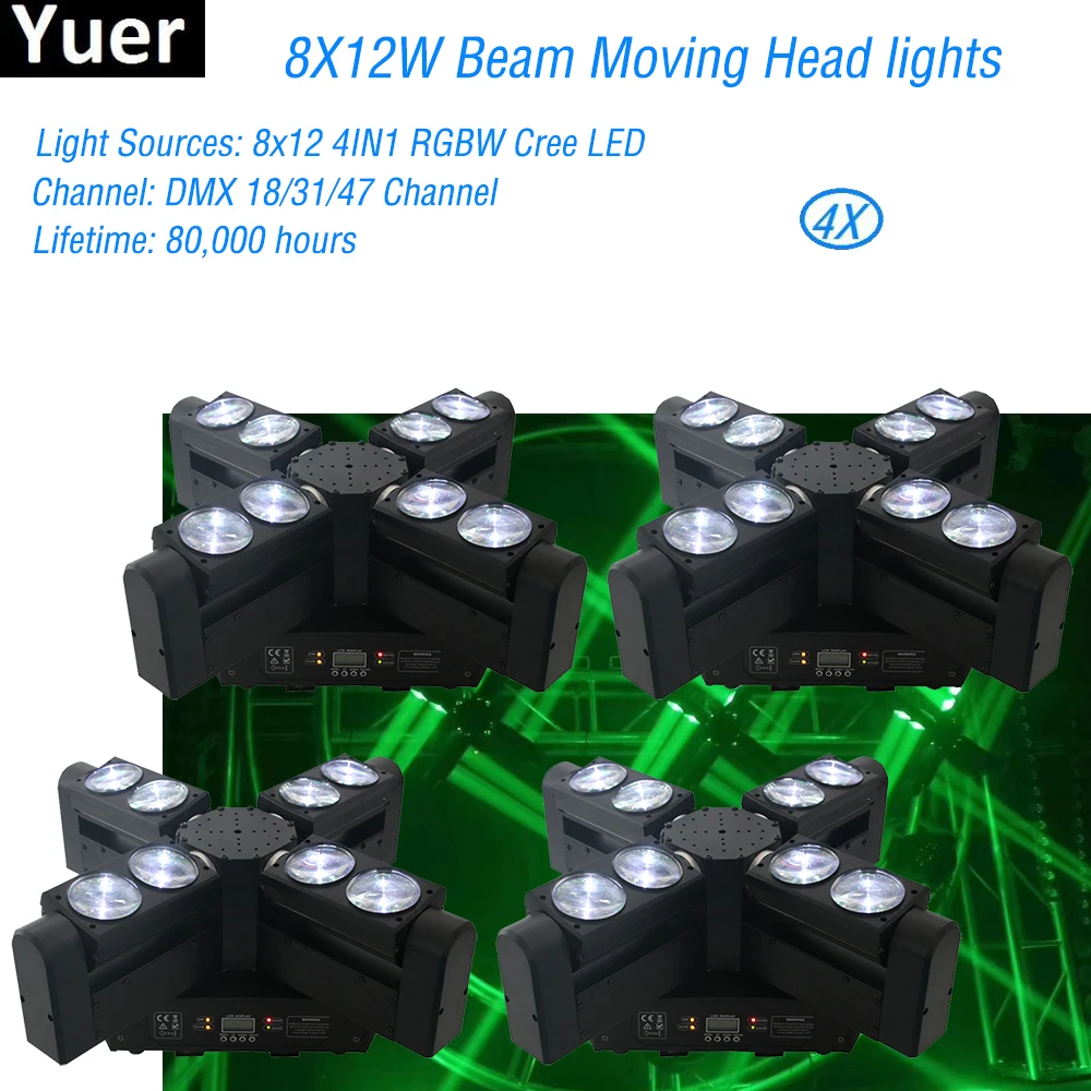 4 шт./лот Moving Head Beam Wash DJ Lights LED 8X12W RGBW 4IN1 Профессиональный Moving Head Stage Light DMX512 для вечерние дискотеки
4 шт./лот Moving Head Beam Wash DJ Lights LED 8X12W RGBW 4IN1 Профессиональный Moving Head Stage Light DMX512 для вечерние дискотеки