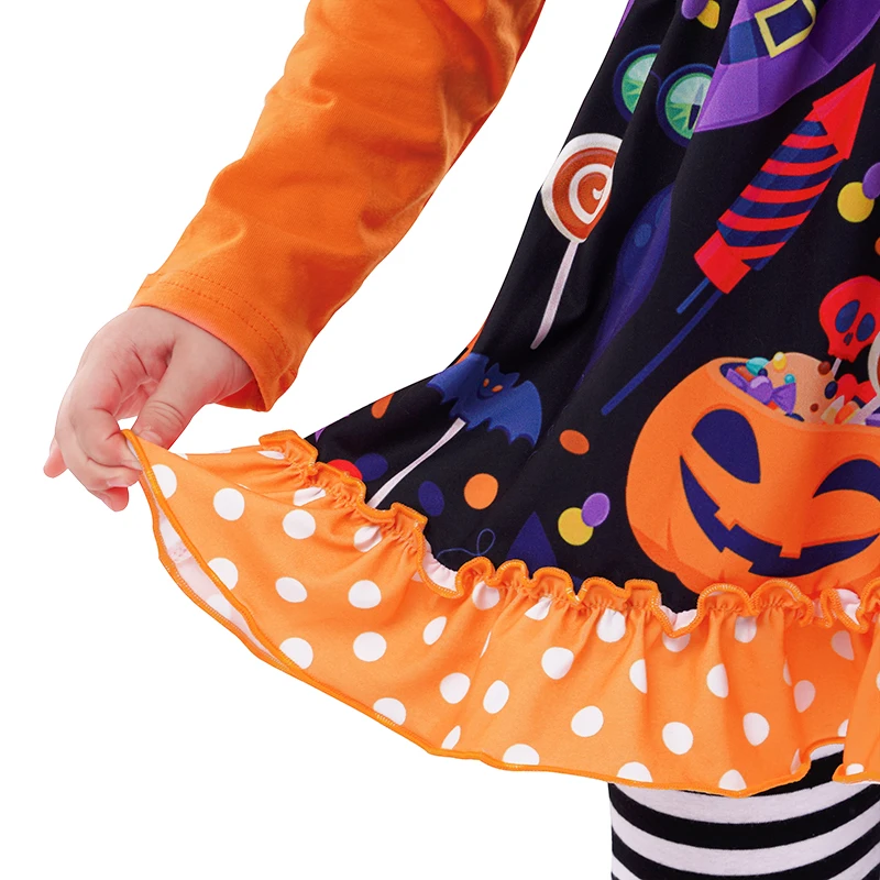 Kaiya Angel Halloween Clothes Orange Pumpkin Mask Candy Black and White Striped Cotton Toddler Girls Summer Fall Clothing Set
Kaiya Angel Halloween Clothes Orange Pumpkin Mask Candy Black and White Striped Cotton Toddler Girls Summer Fall Clothing Set