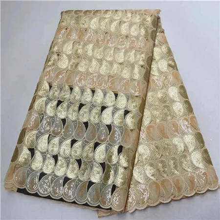 African lace fabric with exquisite sequins Nigeria hand-cut high quality wedding lace 5 yards
African lace fabric with exquisite sequins Nigeria hand-cut high quality wedding lace 5 yards