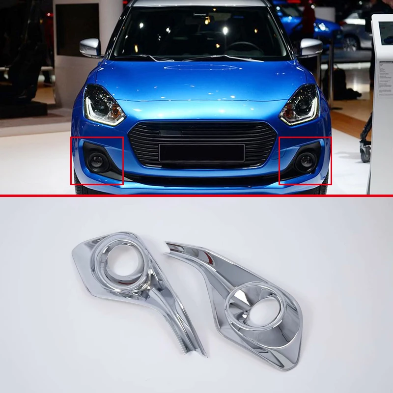 Car Styling 2PCS ABS Chromed Exterior Accessories Front Fog Light Lamp Cover Trim For Suzuki Swift Hatchback 2018 2019
Car Styling 2PCS ABS Chromed Exterior Accessories Front Fog Light Lamp Cover Trim For Suzuki Swift Hatchback 2018 2019