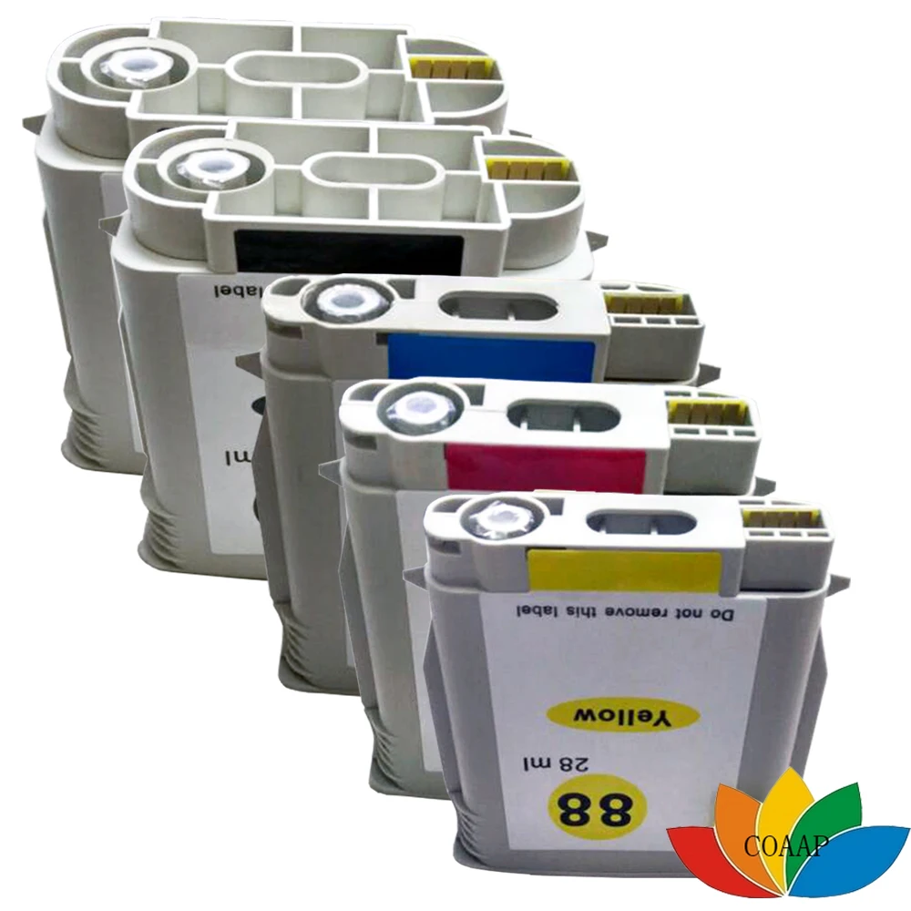 5 Compatible C9396A C9391A C9392A C9393A ink Cartridges for HP 88 88XL Officejet Pro K550dtwn K8600 L7590 L7580 K5400dn Printer 
5 Compatible C9396A C9391A C9392A C9393A ink Cartridges for HP 88 88XL Officejet Pro K550dtwn K8600 L7590 L7580 K5400dn Printer