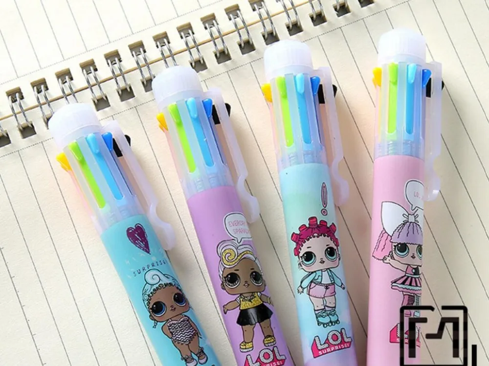 Корейская ручка для ручной учётной записи happy kids многоцветная шариковая 8 цветов