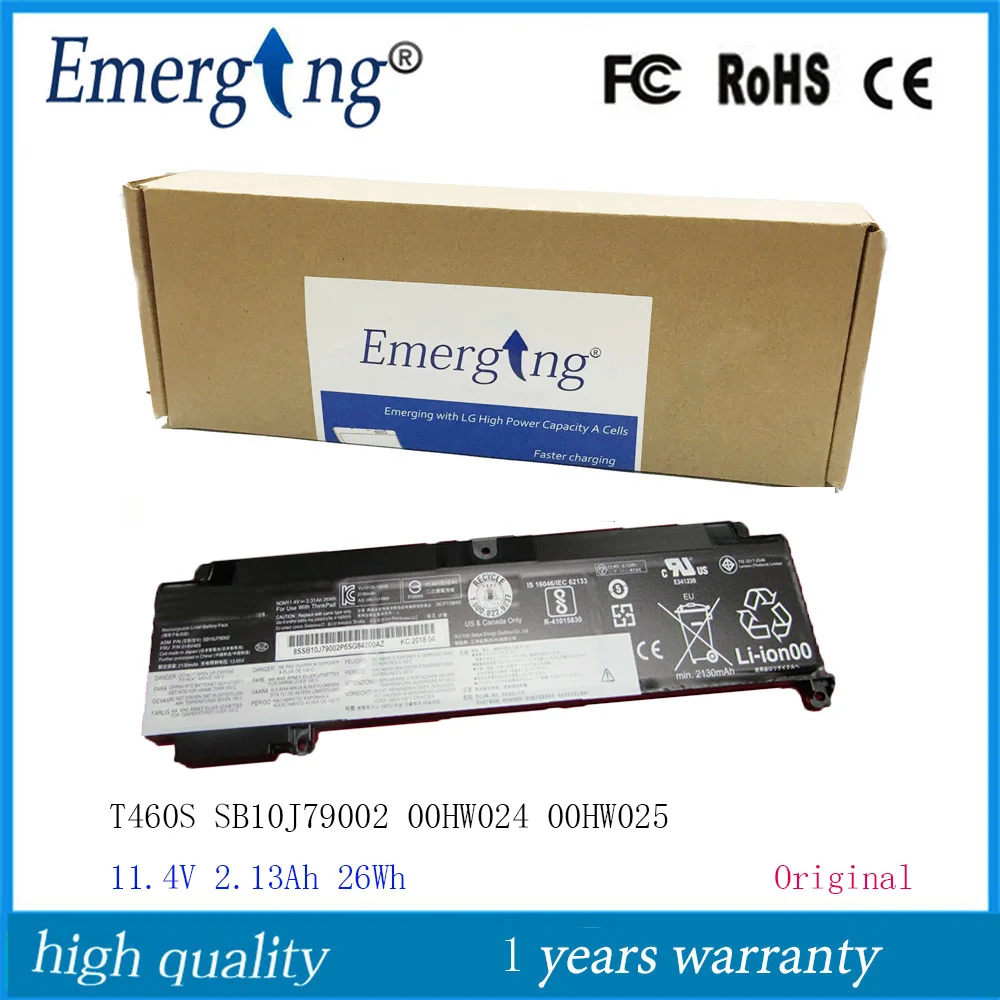 11.4V 26WH New Original SB10J79002 Laptop Battery for Lenovo T460S 00HW024 00HW025 01AV405 01AV406
11.4V 26WH New Original SB10J79002 Laptop Battery for Lenovo T460S 00HW024 00HW025 01AV405 01AV406