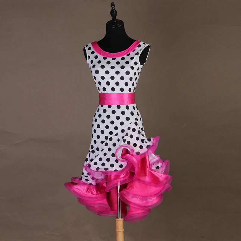 New rose red Latin Dance Dresses Women's Training Performance wave point latin salsa Rumba Samba dance costumes
New rose red Latin Dance Dresses Women's Training Performance wave point latin salsa Rumba Samba dance costumes
