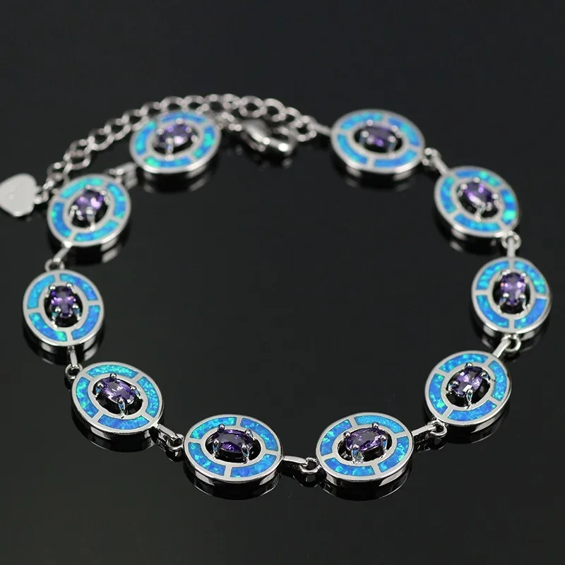 JLB-120 Top Quality Blue Opal Purple Cubic Zirconia Bracelets Hot Sale Jewelry Gift for Girfriend
JLB-120 Top Quality Blue Opal Purple Cubic Zirconia Bracelets Hot Sale Jewelry Gift for Girfriend