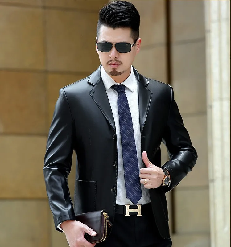8892 New Fashion Men Clothing Genuine Leather Jacket Men's Leather Coat Autumn Suit collar Men's Spring Jacket Coat
8892 New Fashion Men Clothing Genuine Leather Jacket Men's Leather Coat Autumn Suit collar Men's Spring Jacket Coat
