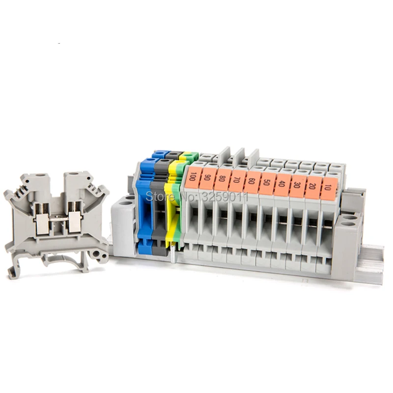 100PCS Wire Terminal block Connector Pure copper pieces of guide rail type UK-6N Feed-Through Terminal Block Combined Type
100PCS Wire Terminal block Connector Pure copper pieces of guide rail type UK-6N Feed-Through Terminal Block Combined Type