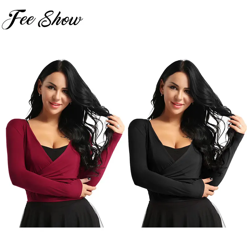 FEESHOW Women Female Dance Wear Adult Long Sleeve Ballet Wrap Top Coat Thermal Cardigan Jacket Ballet Gymnastic Training Clothes
FEESHOW Women Female Dance Wear Adult Long Sleeve Ballet Wrap Top Coat Thermal Cardigan Jacket Ballet Gymnastic Training Clothes