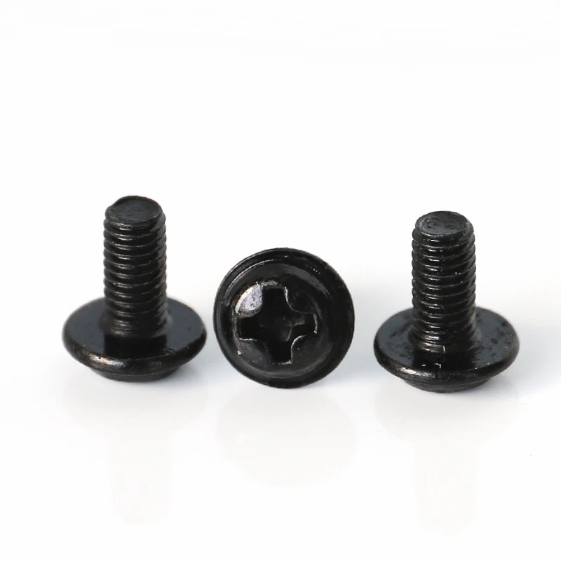 30pcs M2.5 carbon steel black semi-circular head with pad Phillips head round heads household screws bolt screw 4mm-10mm length
30pcs M2.5 carbon steel black semi-circular head with pad Phillips head round heads household screws bolt screw 4mm-10mm length