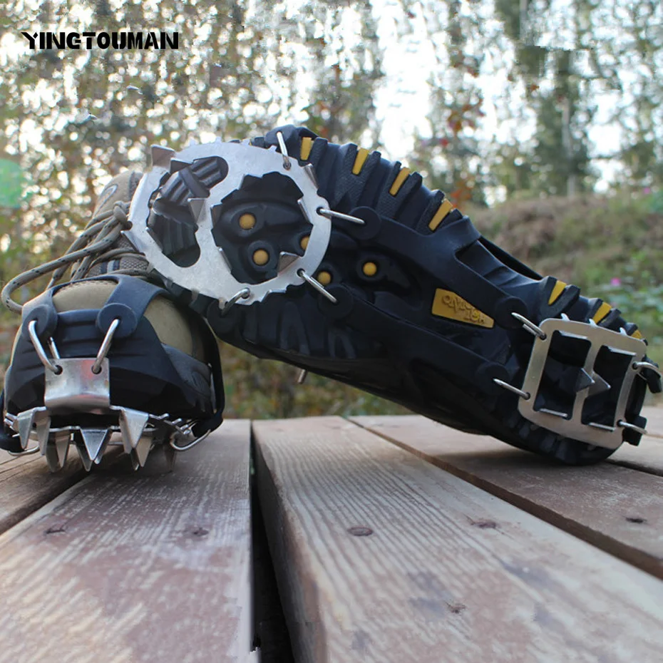 YINGTOUMAN 18 Teeth Sports Steel Anti-Slip Ice Gripper Cleats Shoe Boot Grips Crampon Chain Spike Snow For Hiking Climbing
YINGTOUMAN 18 Teeth Sports Steel Anti-Slip Ice Gripper Cleats Shoe Boot Grips Crampon Chain Spike Snow For Hiking Climbing