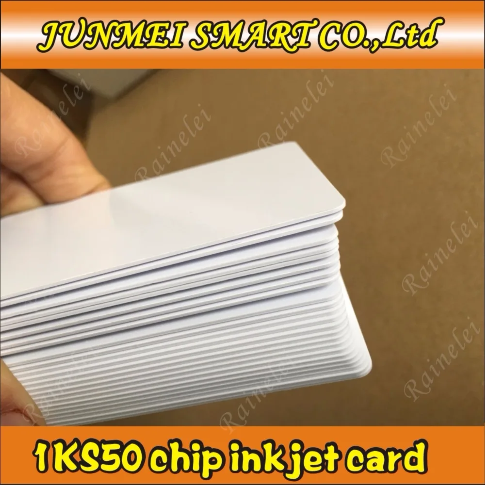 100 шт./лот 13 56 МГц бесконтактная печатная смарт-карта RFID с чипом S50 для струйного