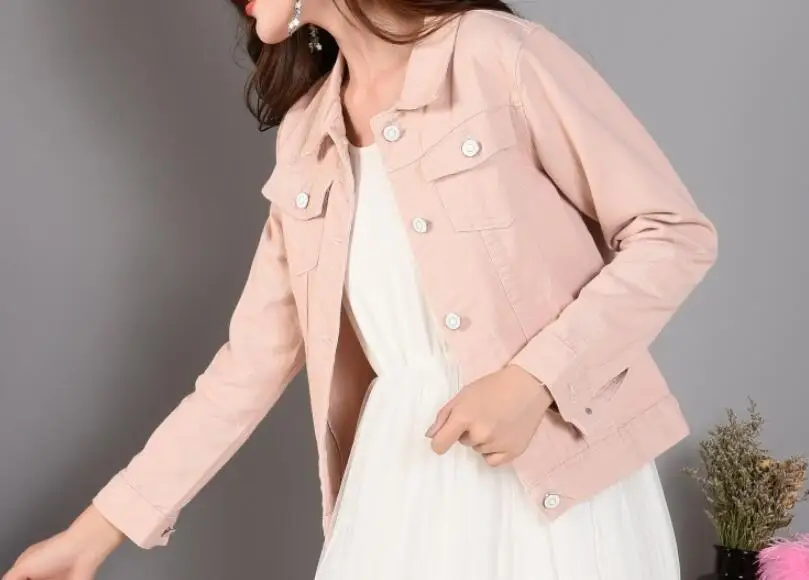2021 Spring Short Denim Jacket Women Jeans Coat Korean Fashion Candy Color Slim Jackets Cowboy Style Basic Outfits
2021 Spring Short Denim Jacket Women Jeans Coat Korean Fashion Candy Color Slim Jackets Cowboy Style Basic Outfits