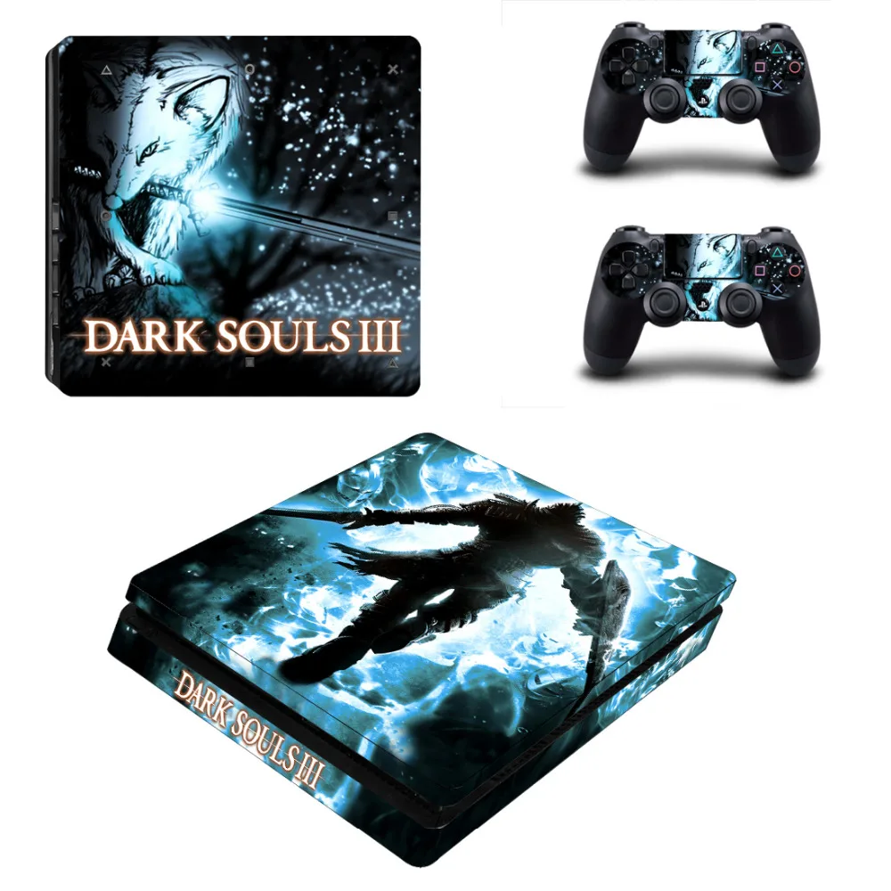 Game Dark Souls PS4 Slim Skin Sticker Decal for PlayStation 4 Console and 2 Controllers Skins Stickers Vinyl | Электроника