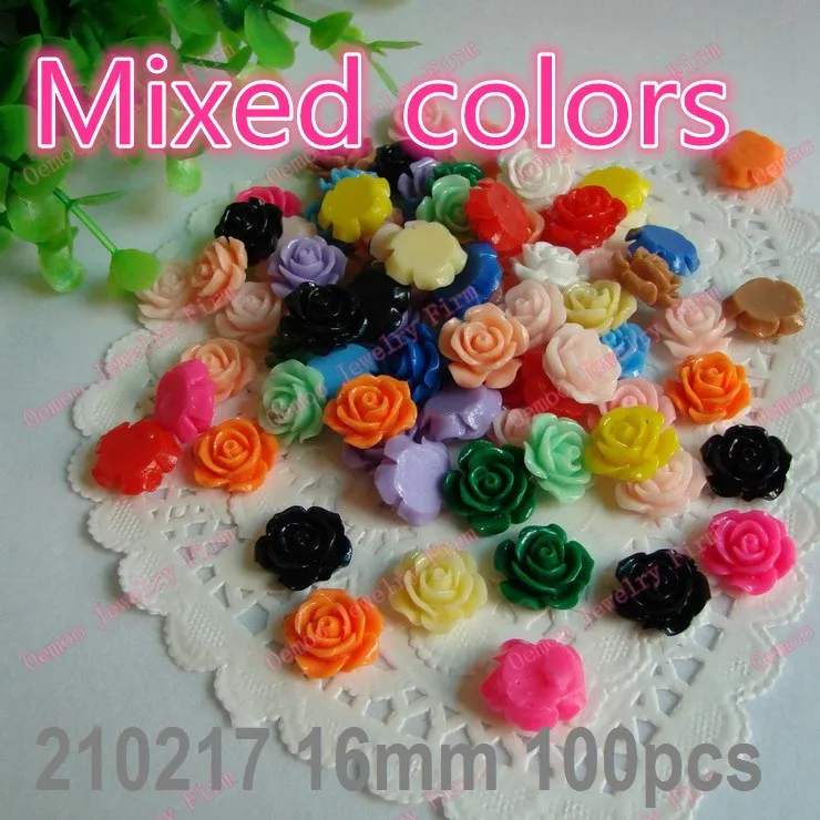 Mixed Color 16mm 100pcs/lot Flat Back ResinsCabochon Scrapbook, 3D Resin Rose Flower Fit Phone Embellishment DIY210217
Mixed Color 16mm 100pcs/lot Flat Back ResinsCabochon Scrapbook, 3D Resin Rose Flower Fit Phone Embellishment DIY210217