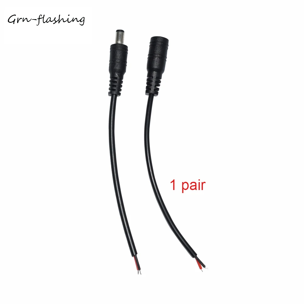 5pcs ot DC Power Cable Female+male Jack Connector cable 5.5*2.1mm black flxible cable to connect LED strip power video line
5pcs ot DC Power Cable Female+male Jack Connector cable 5.5*2.1mm black flxible cable to connect LED strip power video line