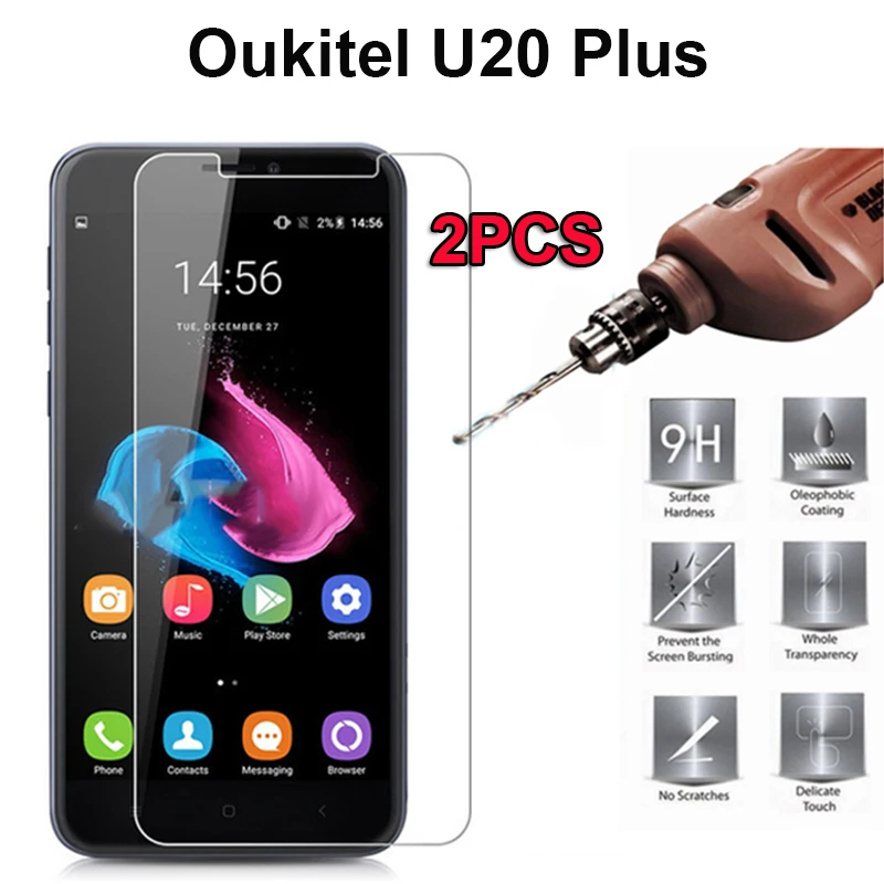 2 шт. Защитная пленка для Oukitel U20 Plus ультратонкое закаленное стекло премиум класса