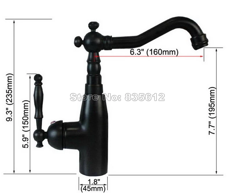 360 Swivel Spout Kitchen Faucet /Black Oil Rubbed Bronze Single Handle Single Hole Deck Mounted Vessel Sink Mixer Taps Wsf074
360 Swivel Spout Kitchen Faucet /Black Oil Rubbed Bronze Single Handle Single Hole Deck Mounted Vessel Sink Mixer Taps Wsf074