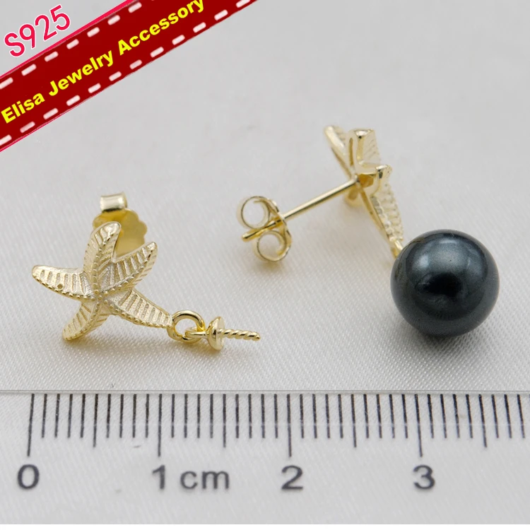 Starfish Design Pearl Earrings Holder S925 Sterling Silver Drop Earrings Settings Women DIY Jewelry Accessory 3Pairs/Lot
Starfish Design Pearl Earrings Holder S925 Sterling Silver Drop Earrings Settings Women DIY Jewelry Accessory 3Pairs/Lot