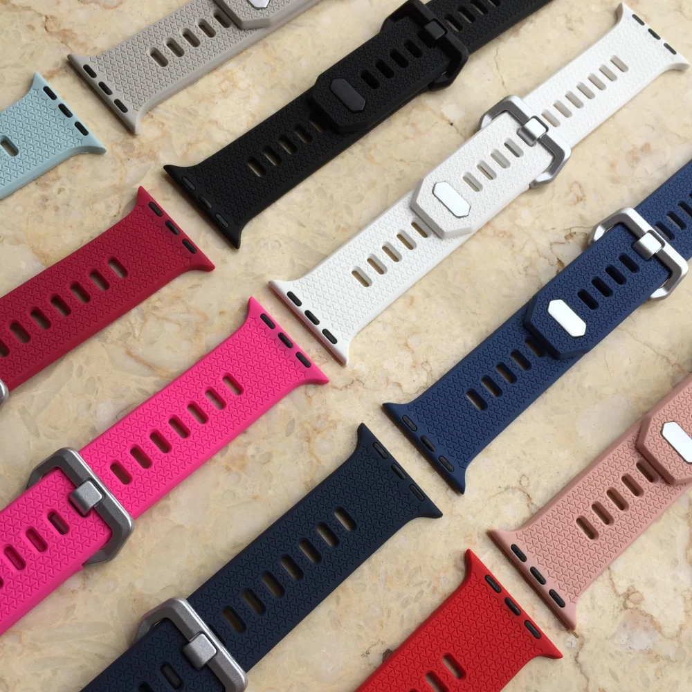 Разноцветные спортивные аксессуары для Apple watch Series 4 5 44 мм 40 38 42 сменный ремешок