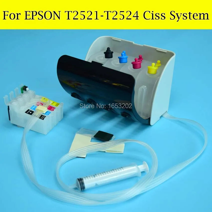 HOT Selling!! Continuous Ink Supply System For Epson T2521-T2524 Ciss T2521 For EPSON WF-3620 WF-3640 7610 7620 Printer
HOT Selling!! Continuous Ink Supply System For Epson T2521-T2524 Ciss T2521 For EPSON WF-3620 WF-3640 7610 7620 Printer