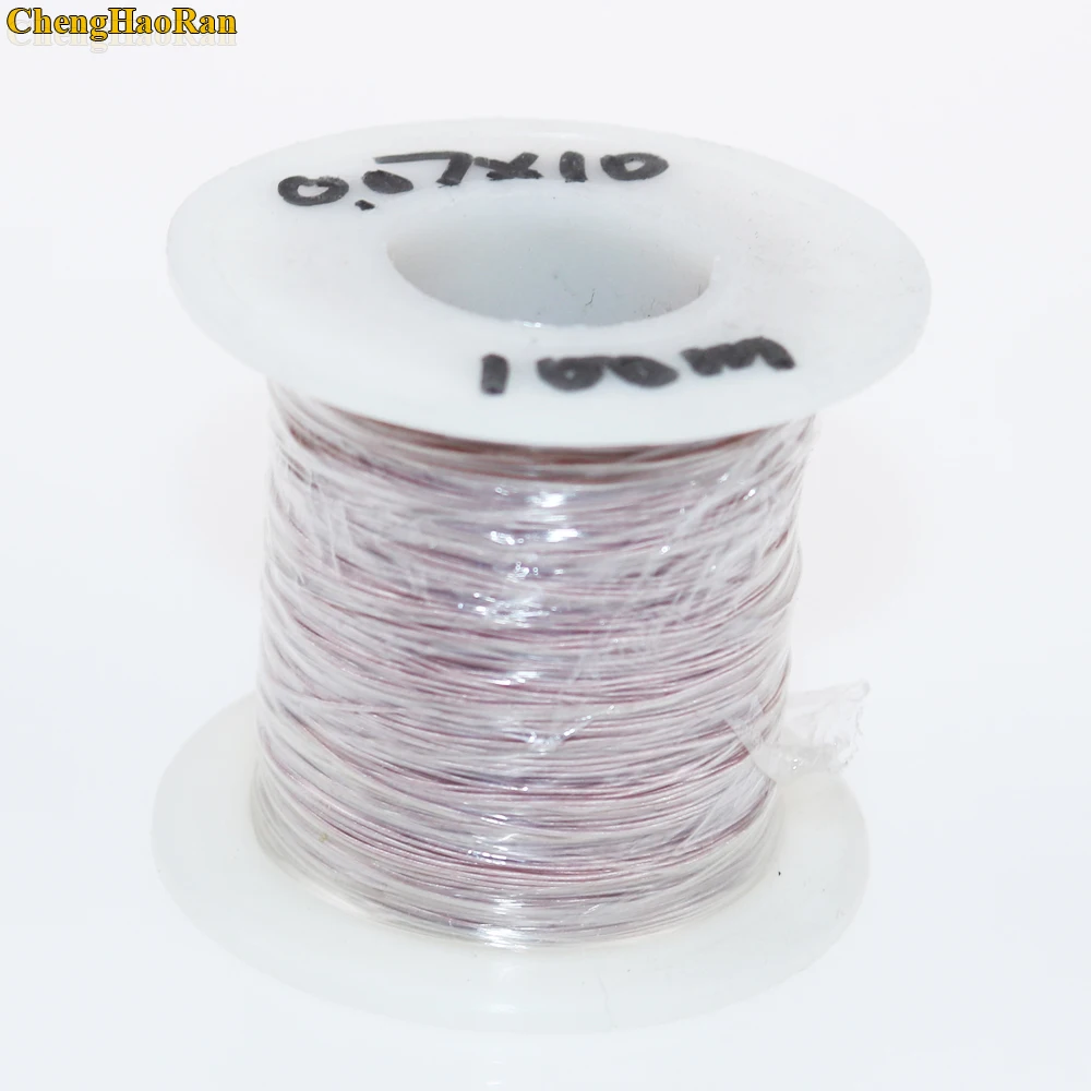 ChengHaoRan 0.07x10 Strands 1 meter Mine antenna Litz wire,Multi-strand polyester silk envelope braided multi-strand wire
ChengHaoRan 0.07x10 Strands 1 meter Mine antenna Litz wire,Multi-strand polyester silk envelope braided multi-strand wire