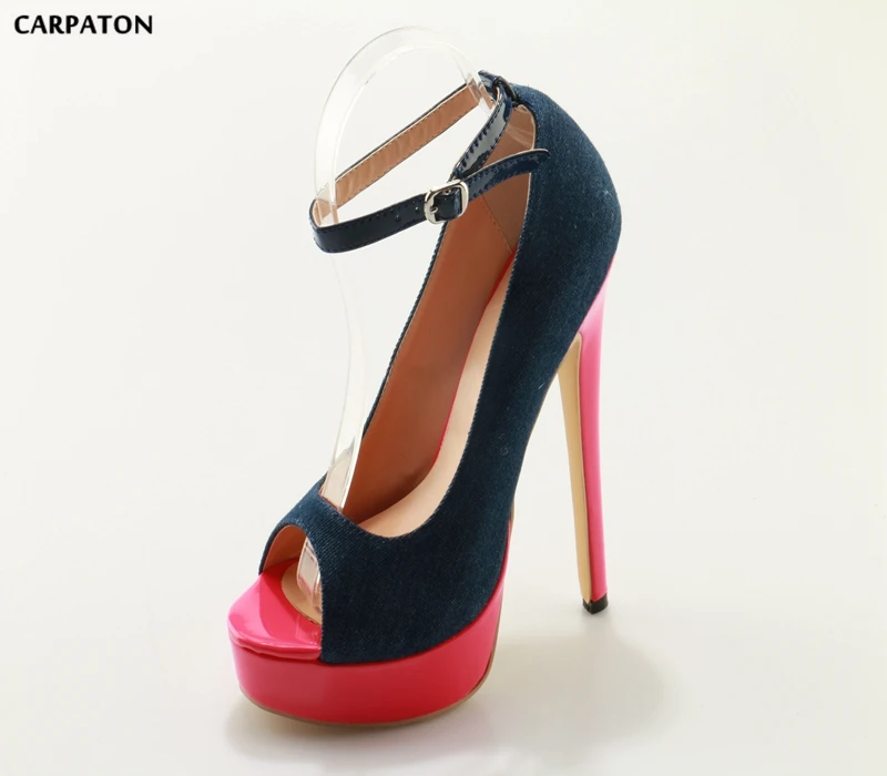 Carpaton 2018 Women Newest Cowboy leather Mixed Colors Fashion Style Thin high heels sandals Ankle Strap sweet models
Carpaton 2018 Women Newest Cowboy leather Mixed Colors Fashion Style Thin high heels sandals Ankle Strap sweet models