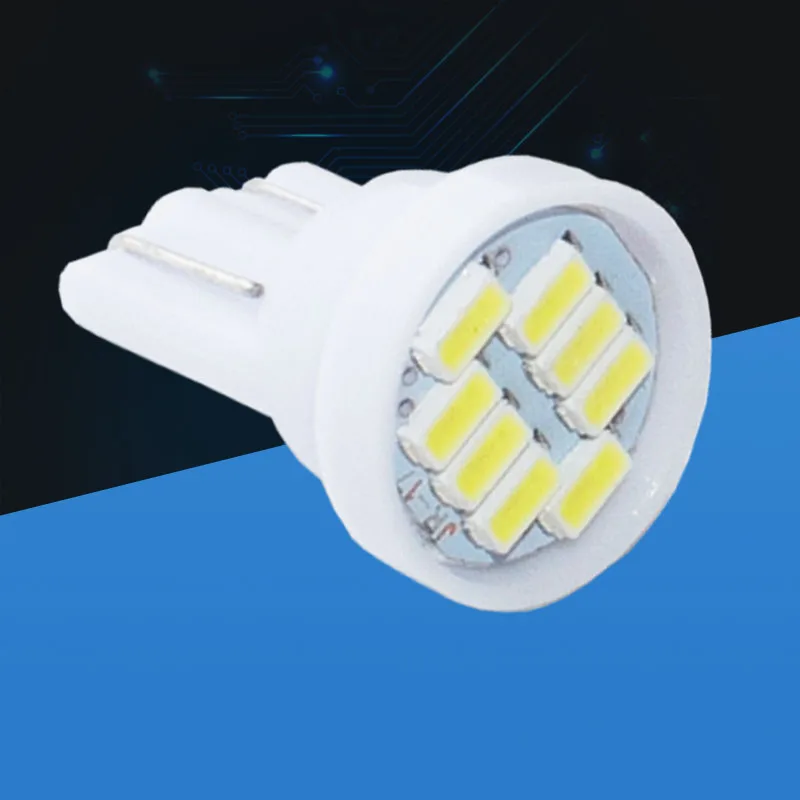 Акция 100X светодиоды T10 8 smd 1206 светодиодов 8SMD Внутреннее освещение автомобиля 194 168