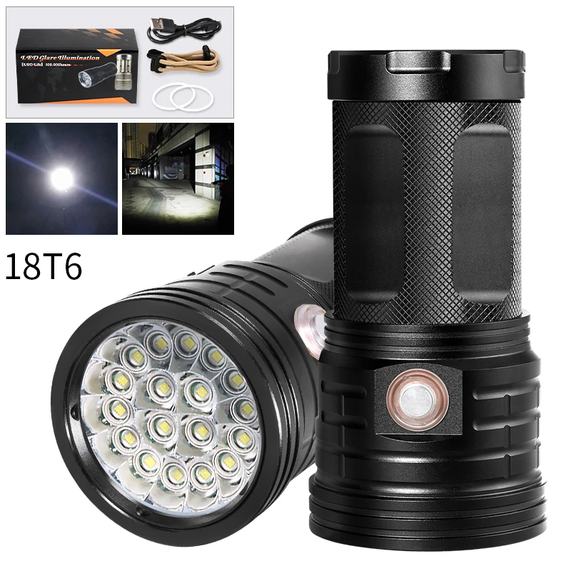 18 * T6 LED Torch Strong Bright LED Flashlight 3 Modes USB Charging Linterna Portable Lamp for Charging Phone Power Bank
18 * T6 LED Torch Strong Bright LED Flashlight 3 Modes USB Charging Linterna Portable Lamp for Charging Phone Power Bank