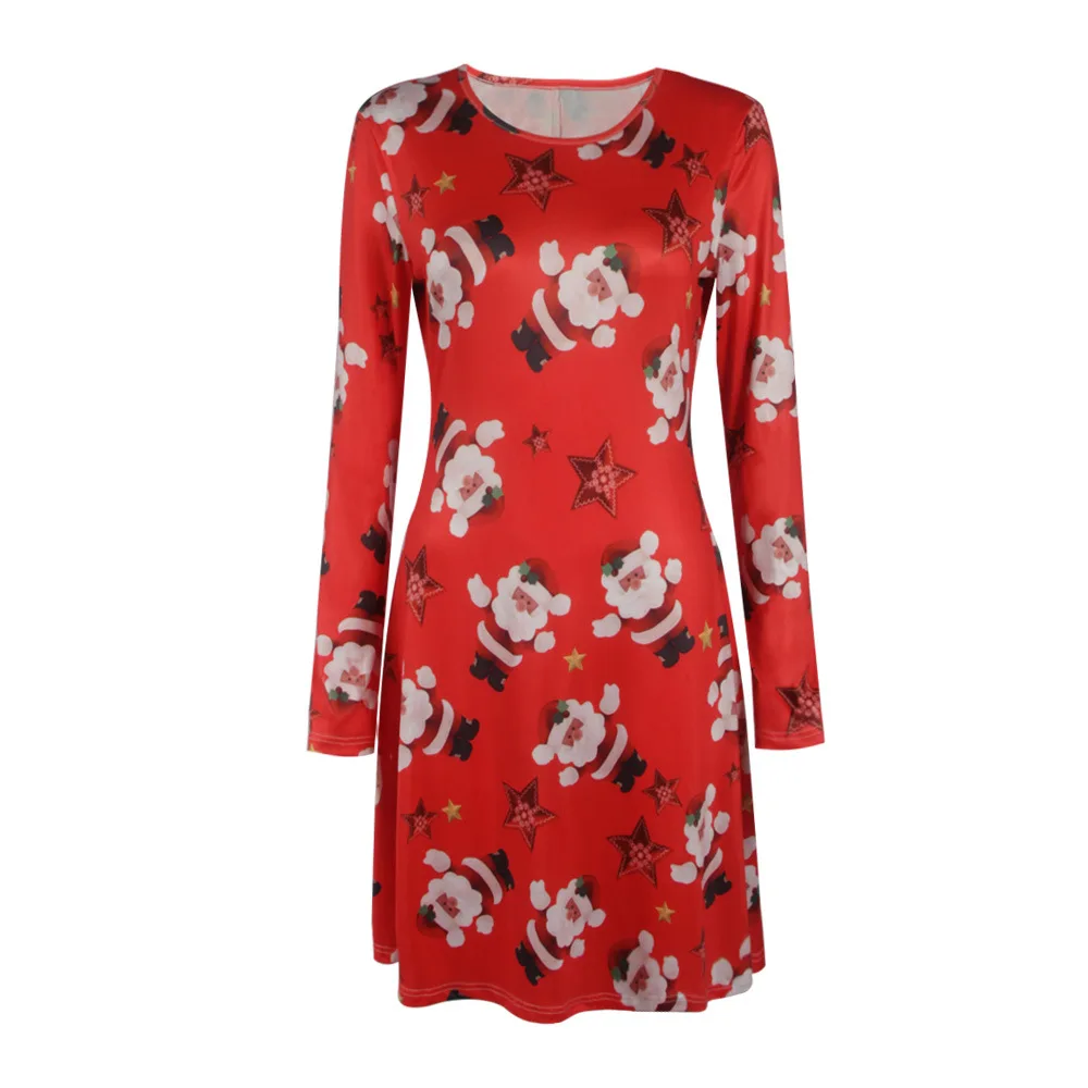 Spring Autumn Wrist Sleeve Printed Dress Fashion Casual Dress Christmas Santa Claus Lucky star Dress Vestidos 3XL 4XL 5XL
Spring Autumn Wrist Sleeve Printed Dress Fashion Casual Dress Christmas Santa Claus Lucky star Dress Vestidos 3XL 4XL 5XL