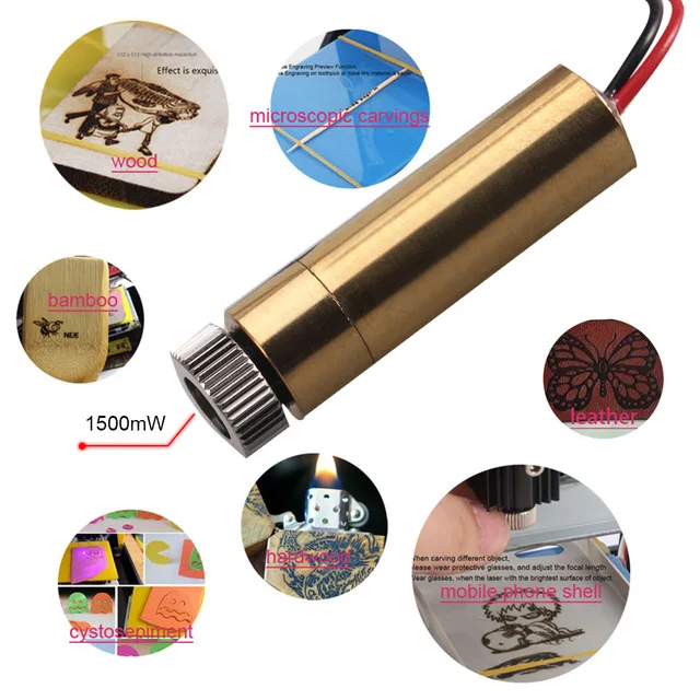 1500mW 405nm Violet Light Laser Head For DIY Carving Engraving Machine Engraver Accessory
1500mW 405nm Violet Light Laser Head For DIY Carving Engraving Machine Engraver Accessory