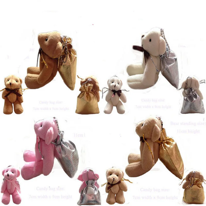 20pcs/lot free shipping Plush Bears 11cm Jointed Bear With Candy Bag Christmas Party best gifts for Kid wholesale
20pcs/lot free shipping Plush Bears 11cm Jointed Bear With Candy Bag Christmas Party best gifts for Kid wholesale