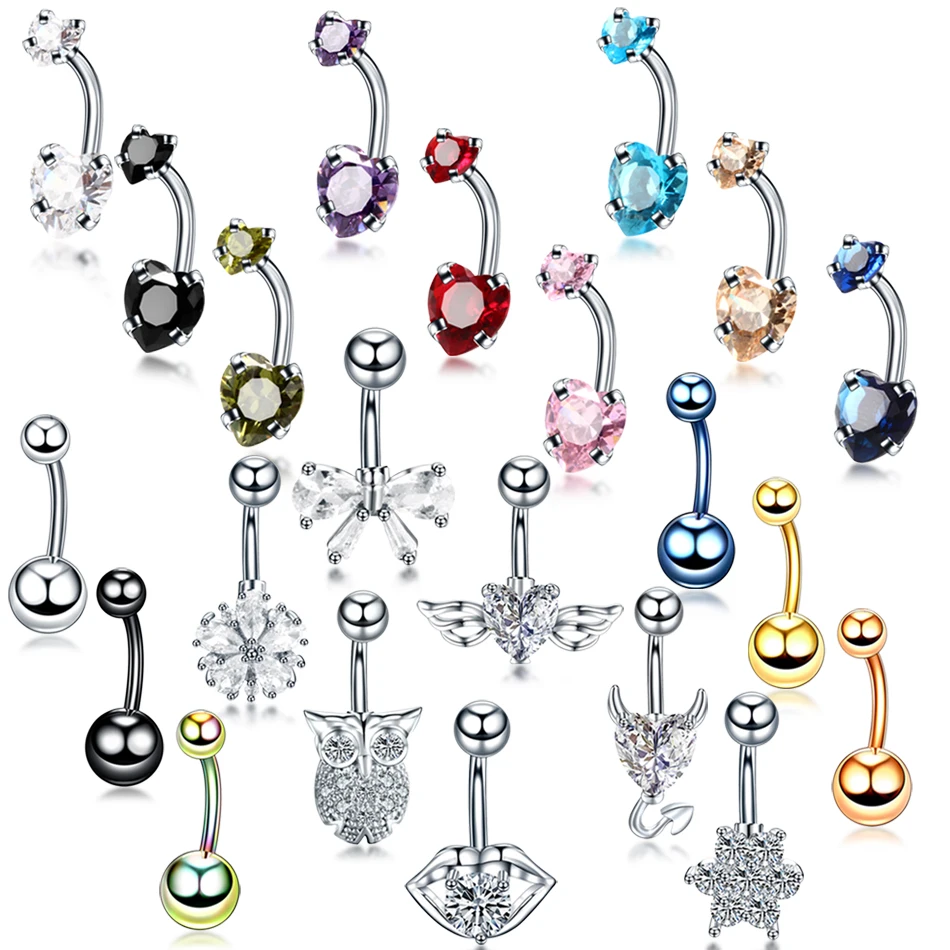 1PC Stainless Steel Navel Piercings Gem Belly Button Rings Piercings Navel Piercing Ombligo Belly Navel Body Jewelry Piercings
1PC Stainless Steel Navel Piercings Gem Belly Button Rings Piercings Navel Piercing Ombligo Belly Navel Body Jewelry Piercings