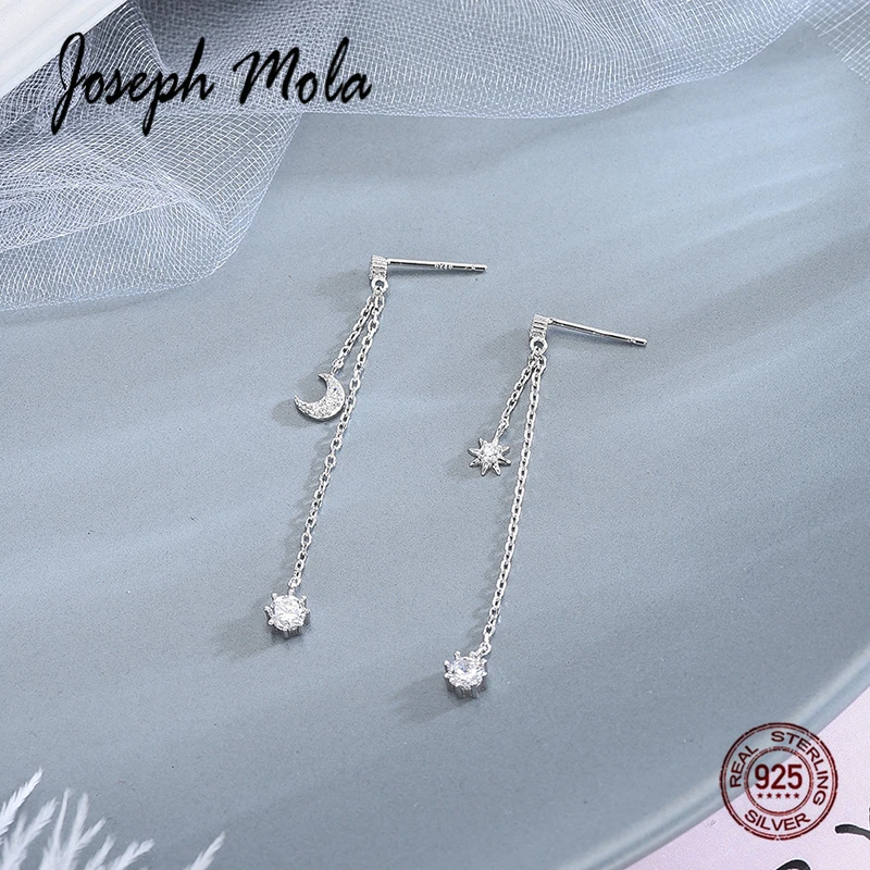 Joseph Mola женские асимметричные серьги для девушек модные 925 пробы серебряные