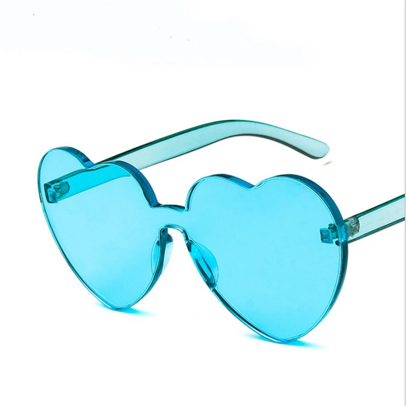 New cute heart-shaped sunglasses personality fashion rimless glasses trend candy color men and women models transparent glasses
New cute heart-shaped sunglasses personality fashion rimless glasses trend candy color men and women models transparent glasses