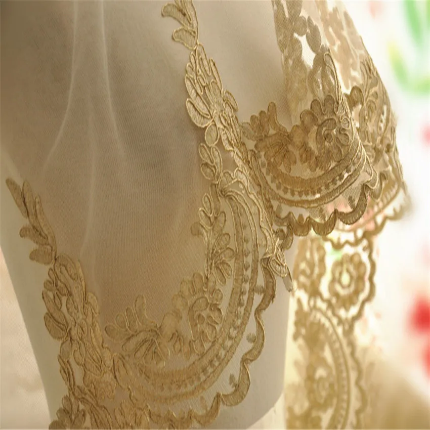 New luxury gold alencon lace trim vintage style embroidered gold trim lace 3 yards for diy decoration
New luxury gold alencon lace trim vintage style embroidered gold trim lace 3 yards for diy decoration