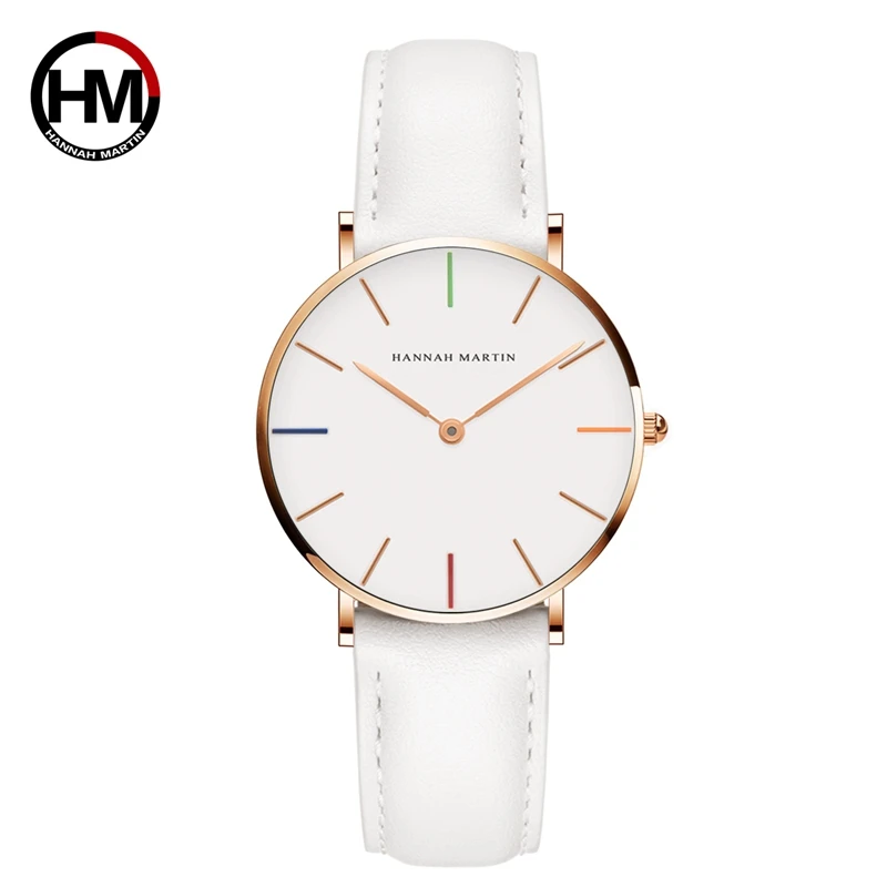 HANNAH MARTIN Luxury Leather Womens Watches Ladies Dress Watch Quartz Wristwatches Waterproof Relogio Feminino Clock Gift White
HANNAH MARTIN Luxury Leather Womens Watches Ladies Dress Watch Quartz Wristwatches Waterproof Relogio Feminino Clock Gift White