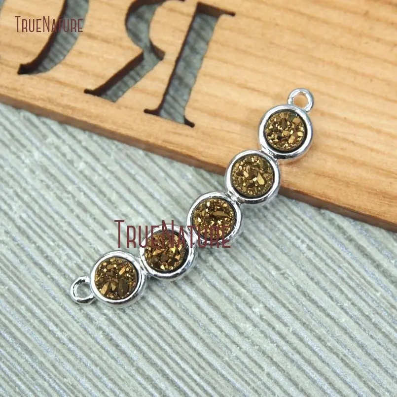 10Pcs Cheap Five Titanium Gold Druzy Crystal Sliver Plated Circle Pendant Copper Pendant For Sale 34x5mm PM12548
10Pcs Cheap Five Titanium Gold Druzy Crystal Sliver Plated Circle Pendant Copper Pendant For Sale 34x5mm PM12548