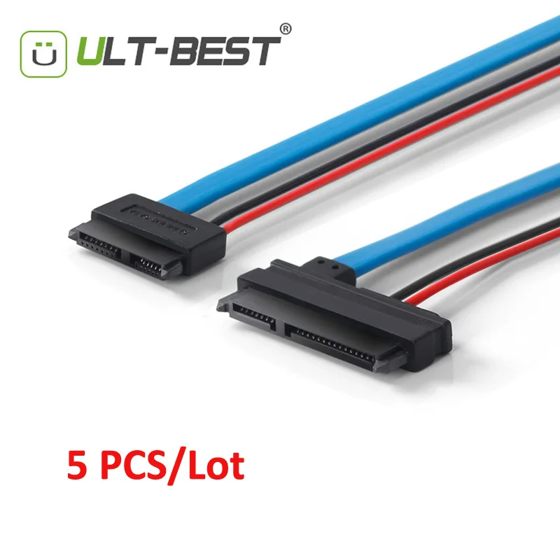 ULT-Best 5PCS SATA 5V Cable Serial ATA 22Pin 7+15 to Slimline SATA 13Pin 7+6 F/F Connector Converter 30CM/1FT/12INCH
ULT-Best 5PCS SATA 5V Cable Serial ATA 22Pin 7+15 to Slimline SATA 13Pin 7+6 F/F Connector Converter 30CM/1FT/12INCH