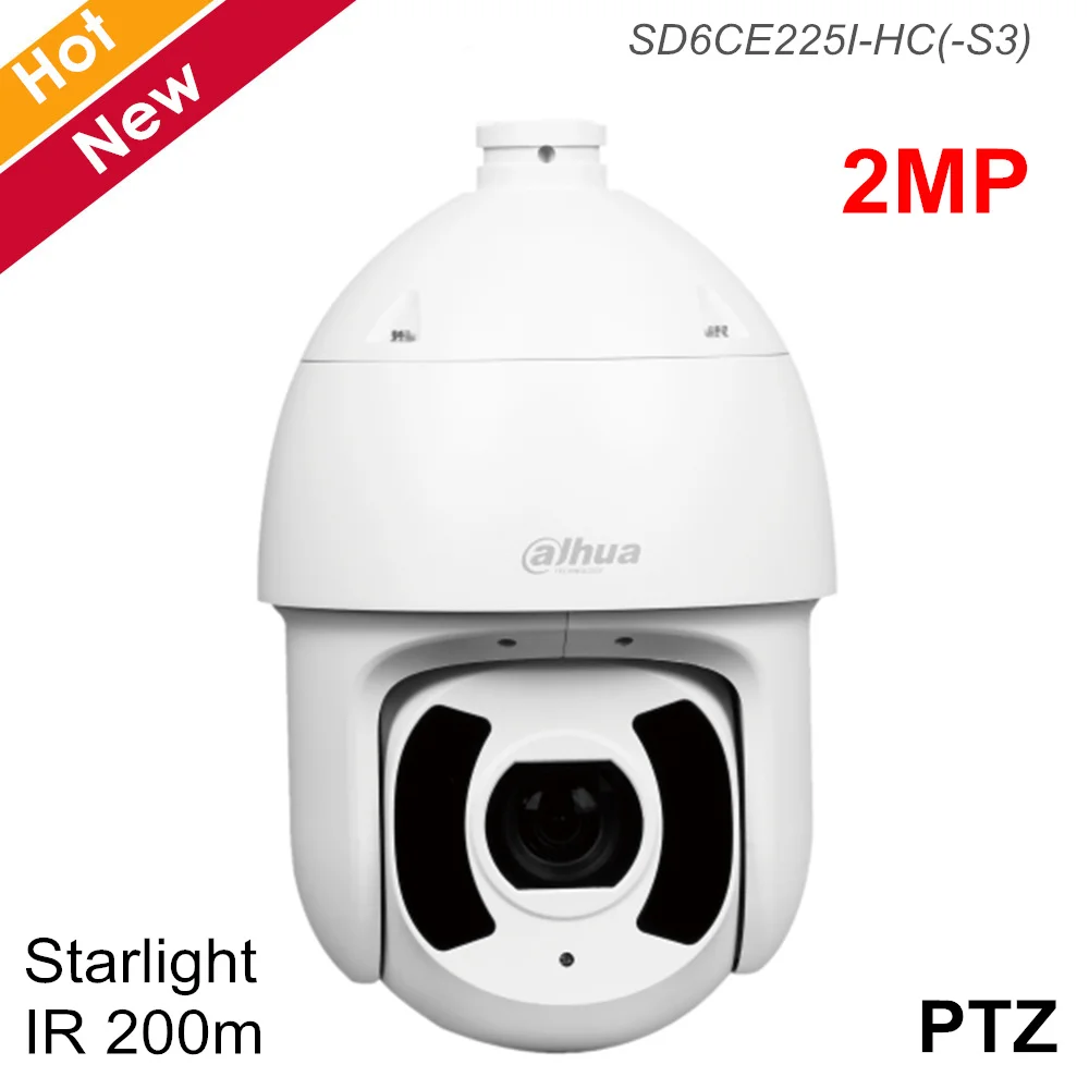 Dahua Starlight 2MP HDCVI PTZ камера 25x оптический зум ИК слежения IR 200 м водонепроницаемый IP67